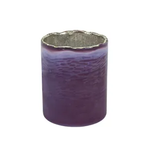 # 16002-1 Purple Glass Votive Candle Holder 3-1/2" Diameter x 4-3/4" Height, 1 Pack