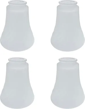 # 23126-4 Transitional Frosted Ceiling Fan Replacement Glass Shade.2-1/8"Fitter,4-5/8"Diameter x 4-5/8"Height.4 Pack