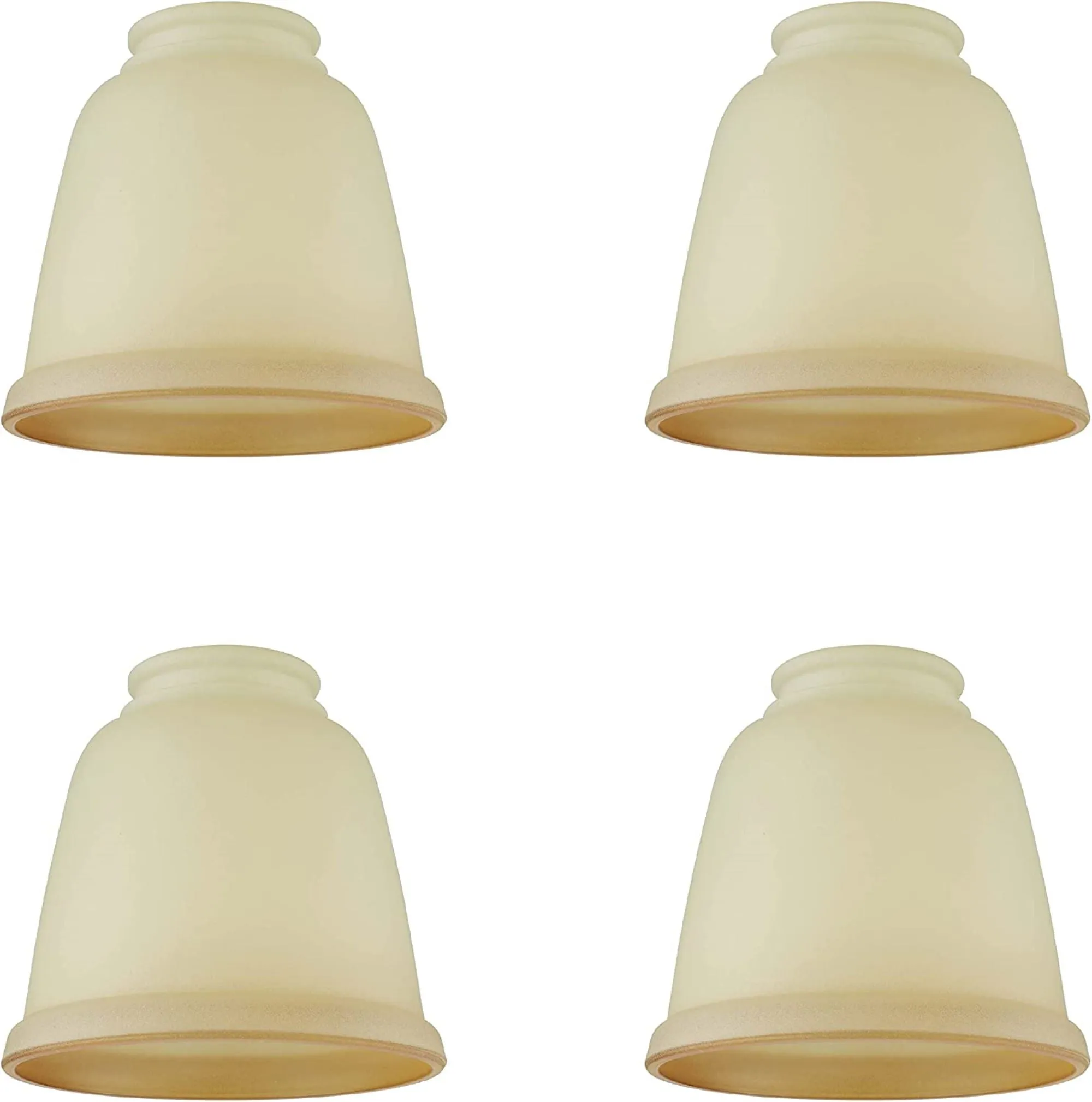 # 23167-4 Tranditional Amber Ceiling Fan Replacement Glass Shade.2-1/8"Fitter,4-5/8"Diameter x 4-5/8"Height.4 Pack