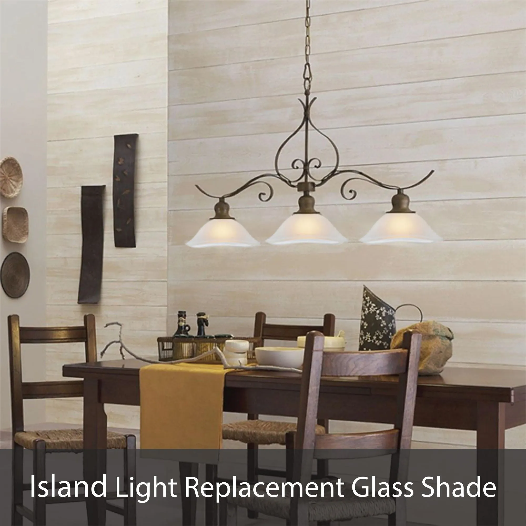 # 23508-01 Clear&Sandblasted/2 Tone Glass Shade for Medium Base Socket Torchiere Lamp, Swag Lamp ,Pendant, Island Fixture.11-7/8" Diameter x 3-1/8" Height.