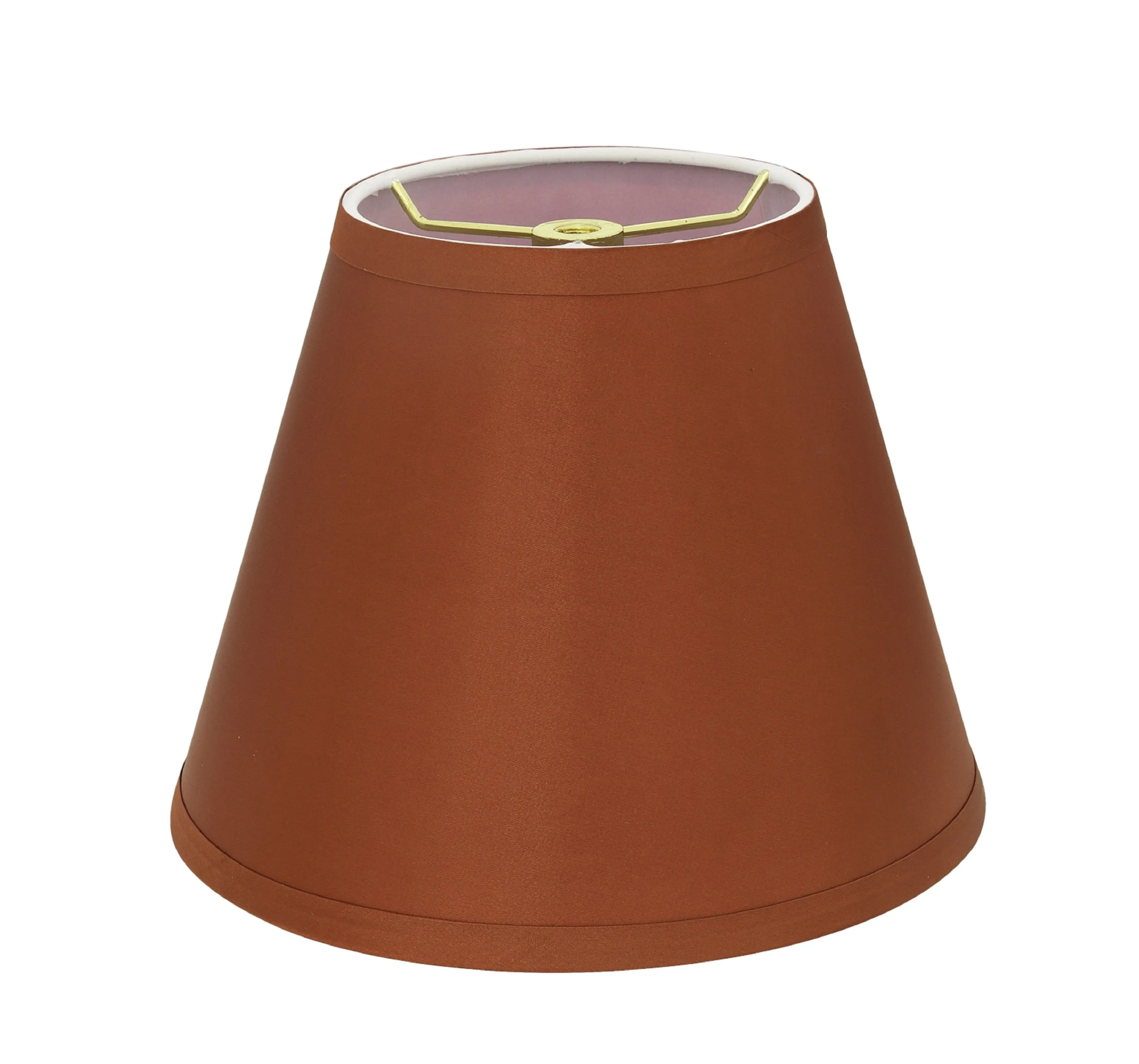 # 32418 Transitional Hardback Empire Shaped Spider Construction Lamp Shade in Redwood, 9" wide (5" x 9" x 7")