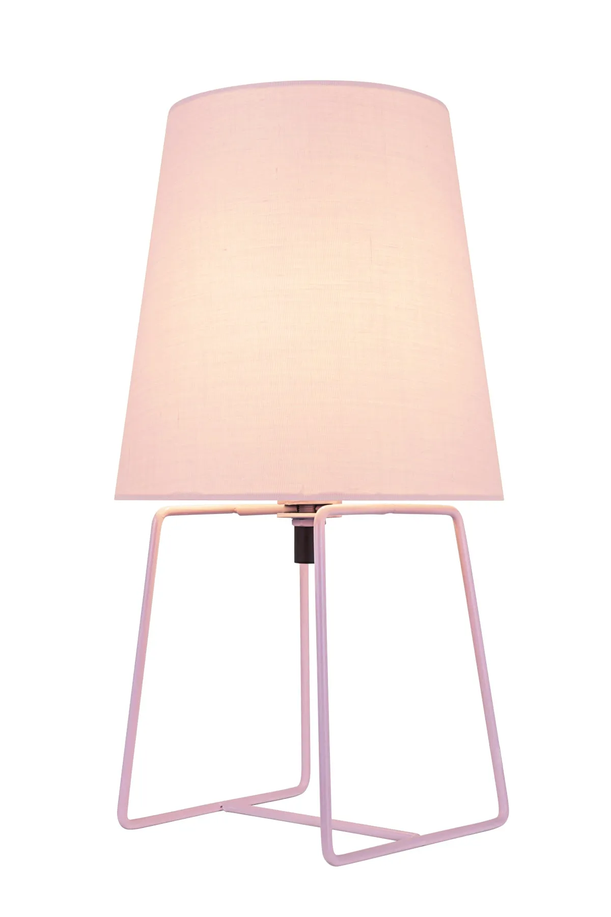 # 40172-51, 13" High Transitional Metal Accent Table Lamp, Pink Painted Finish and Empire Shaped Lamp Shade in Pink, 7" Wide