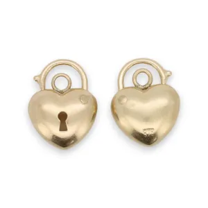 🆕🔗 Heart Shape Padlock with Drop (Puffy with Keyhole)