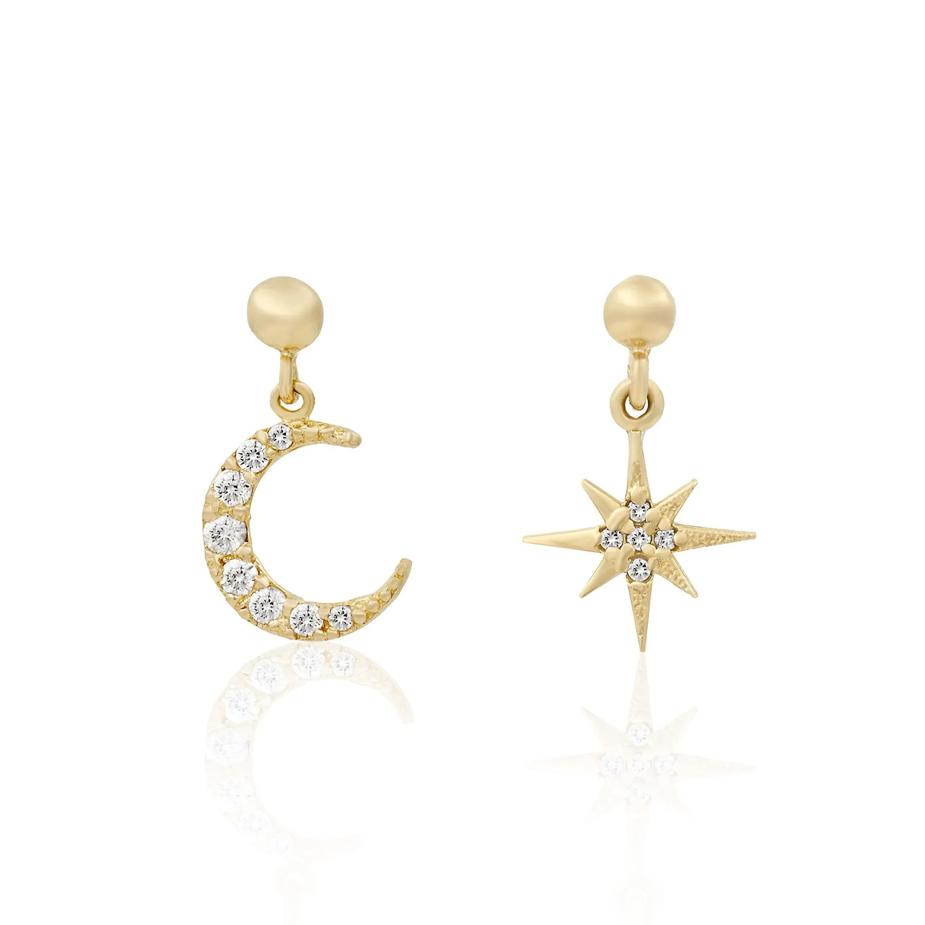 10k Fine Sparkling Sky Earrings