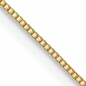 10k Yellow Gold .5 mm wide Baby Box Chain