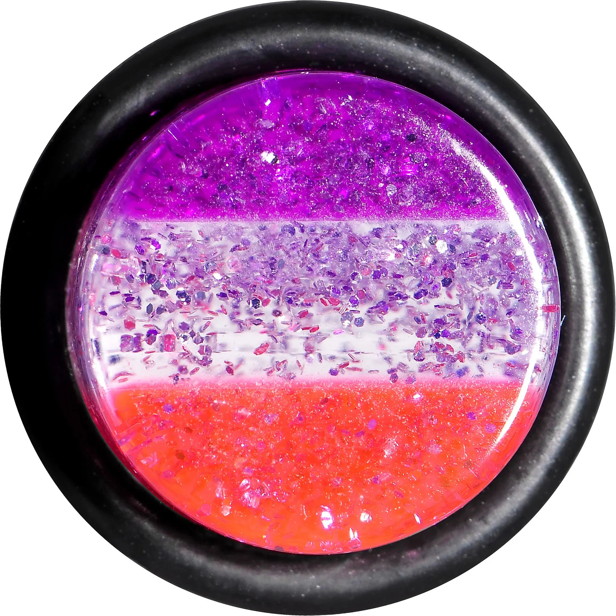 1/2 Multi Pink Acrylic Perfectly Rosy Glitter Single Flare Plug