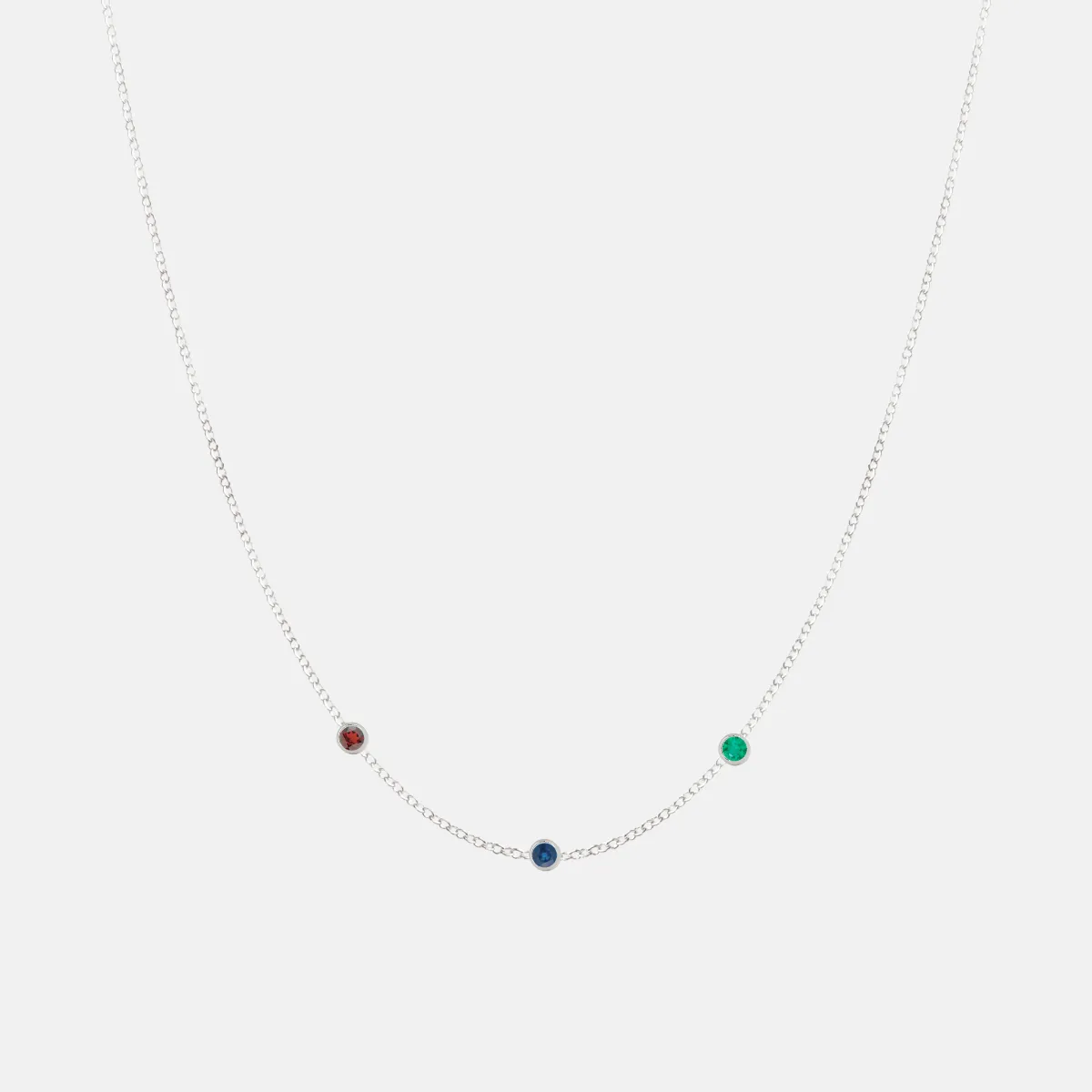 14K Gold Dainty Birthstone Necklace