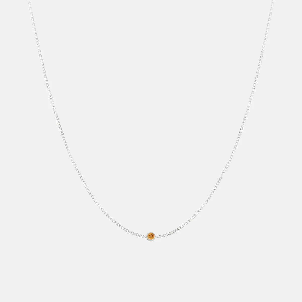 14K Gold Dainty Birthstone Necklace