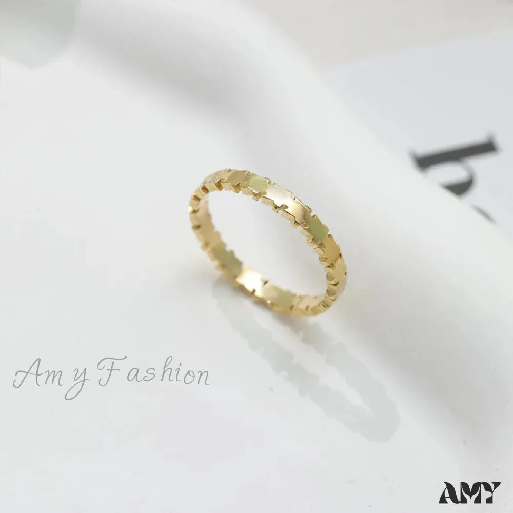 14K Gold Plated Simple Closed Rings