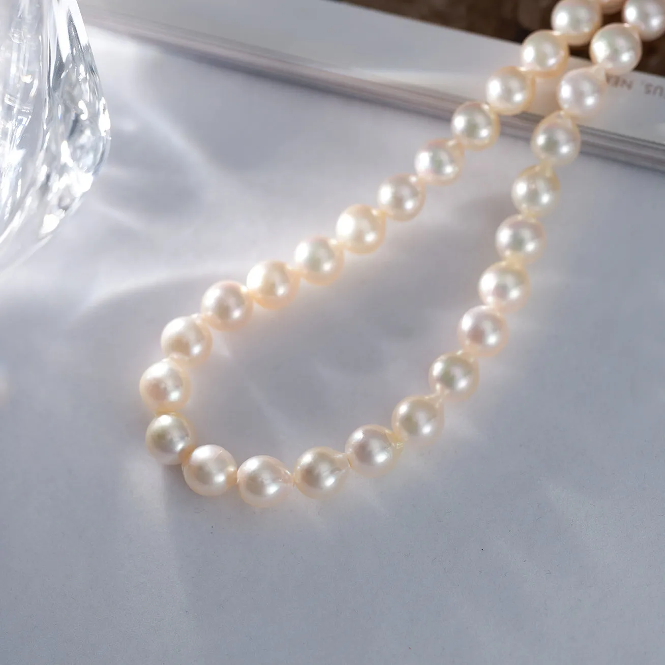 18k Gold Baroque Akoya Pearl Necklace KN00182