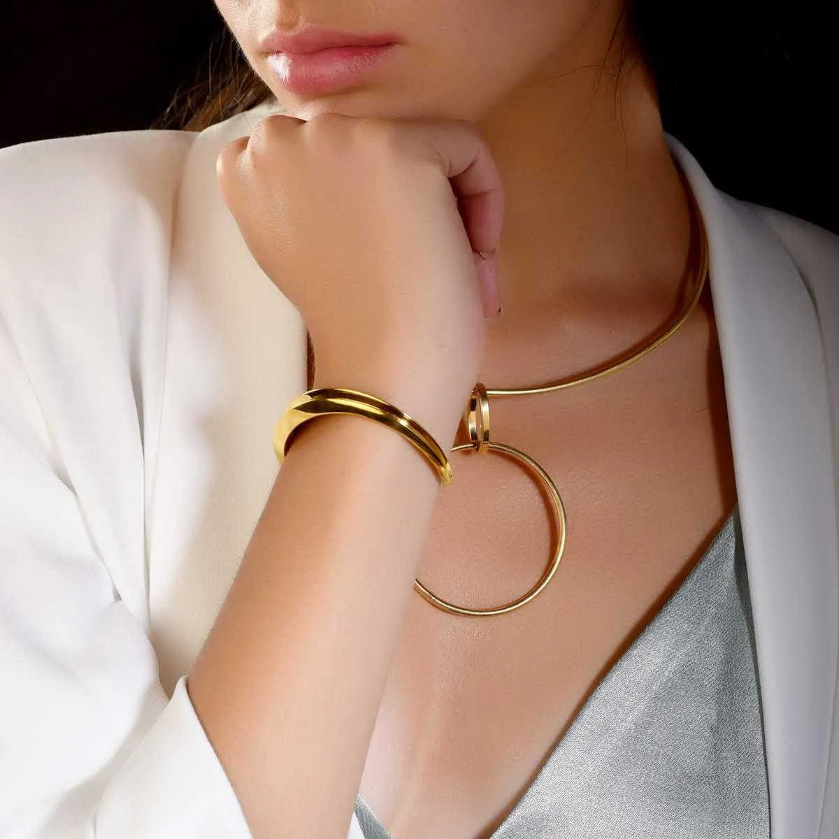 18k Gold-Plated Cuff Bracelet