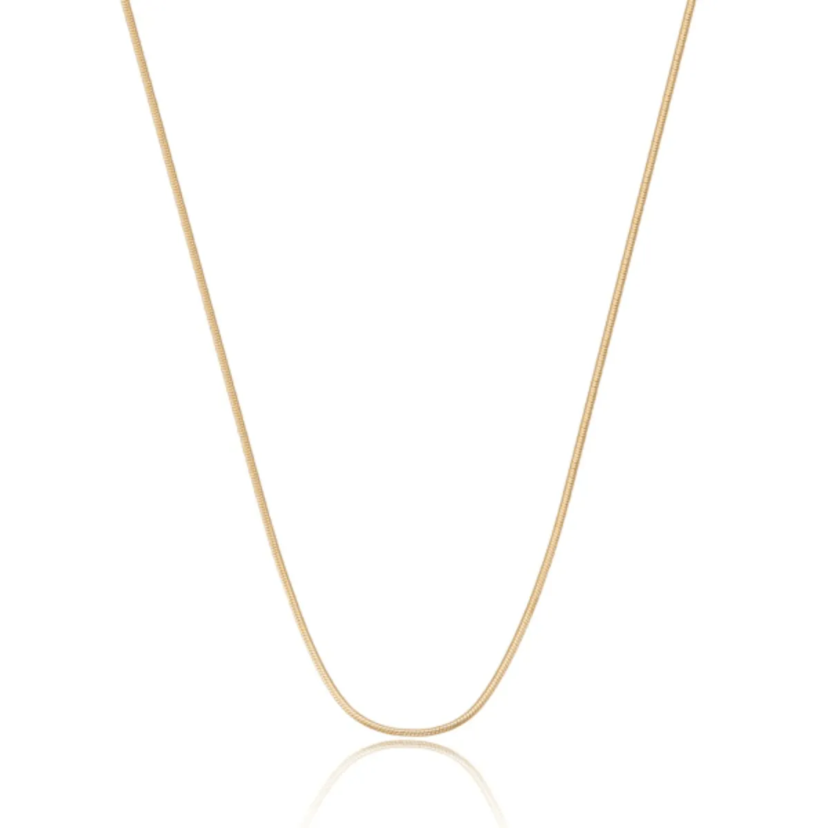 18k Gold Thin Herringbone Necklace