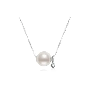 18K Solid Gold? Diamond Akoya Pearl Necklace KN00187 | Possibility