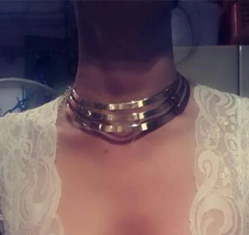 6 Designs Multilayer Geometric Statement Necklaces