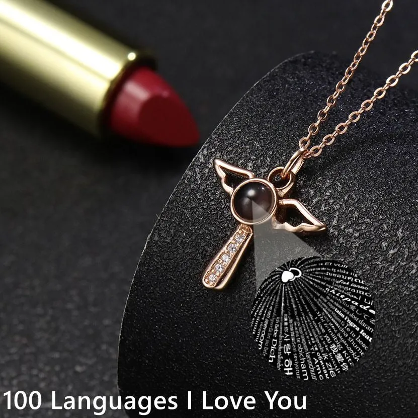 Angels Photo Custom Projection Necklace For Women Personalized Pendant Jewelry