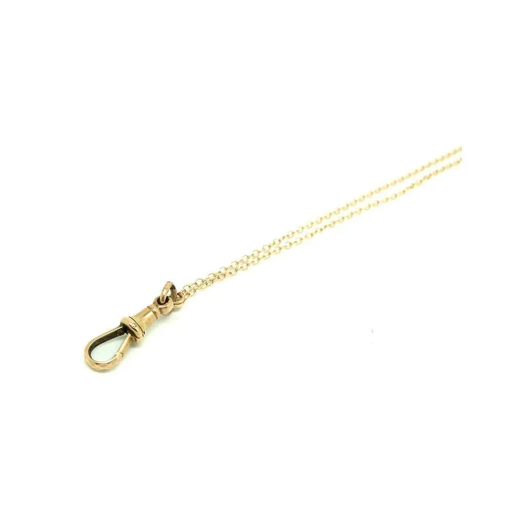 Antique Victorian 9ct Rose Gold Lock Pendant Necklace