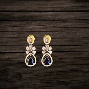 Asp Fashion Jewellery Blue American Diamond Earrings