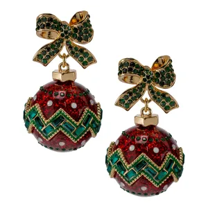 Bauble Bar Gold-Plated Christmas Bauble Ornament Earrings