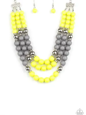 BEAD Your Own Drum Yellow Necklace - Paparazzi Accessories