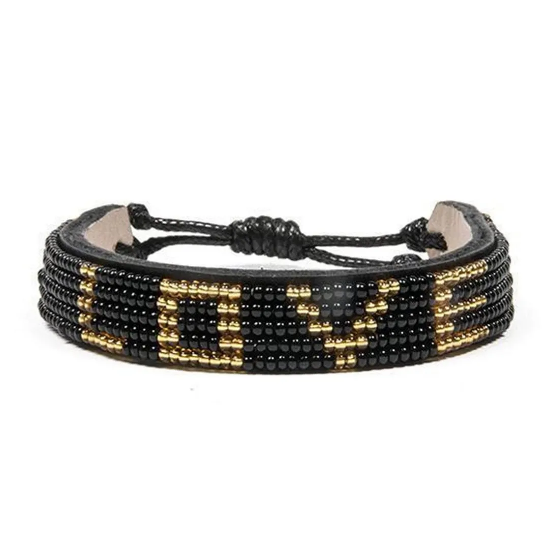 Black & Gold LOVE Bracelet