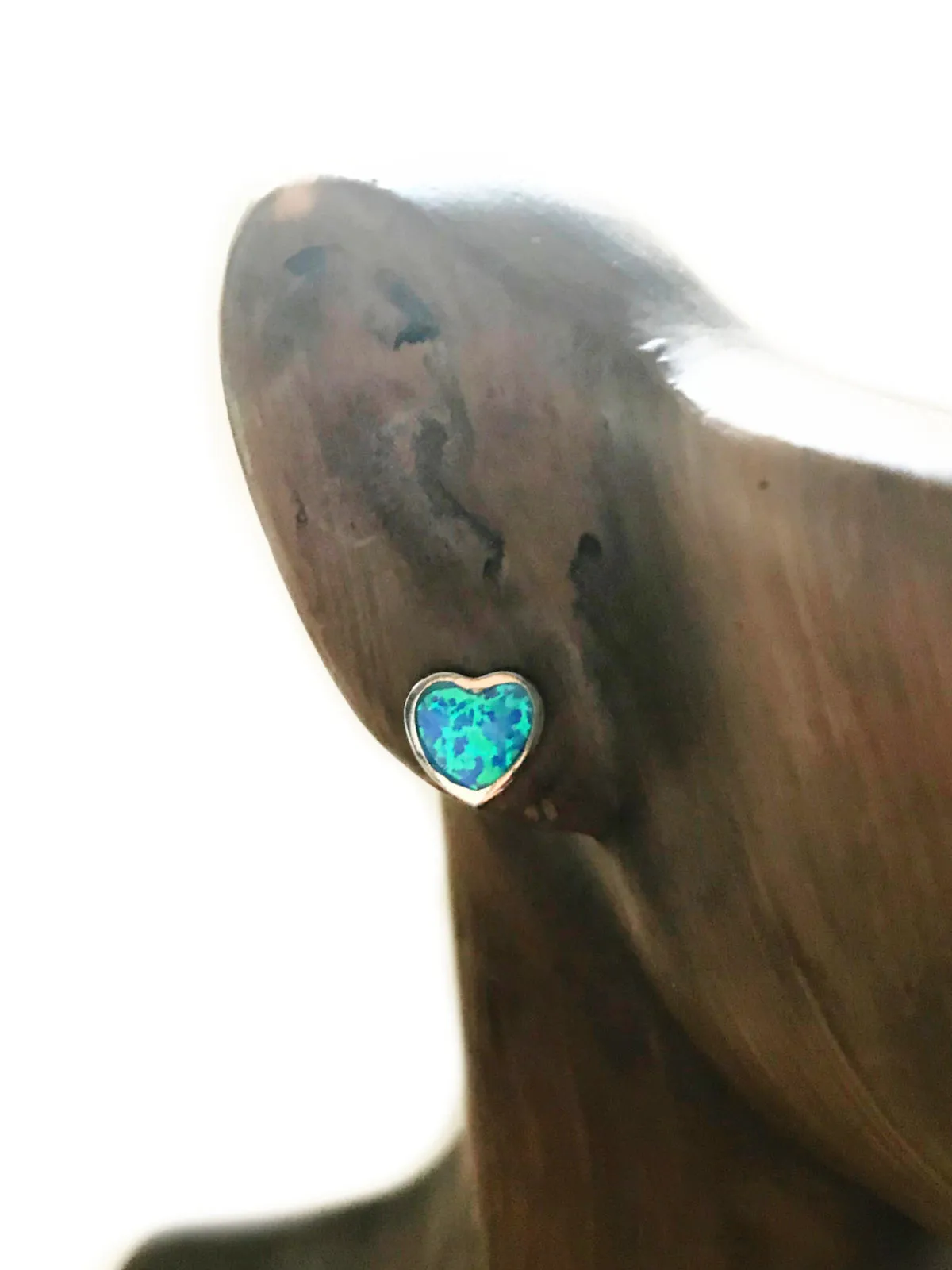 Blue Opal Heart Posts