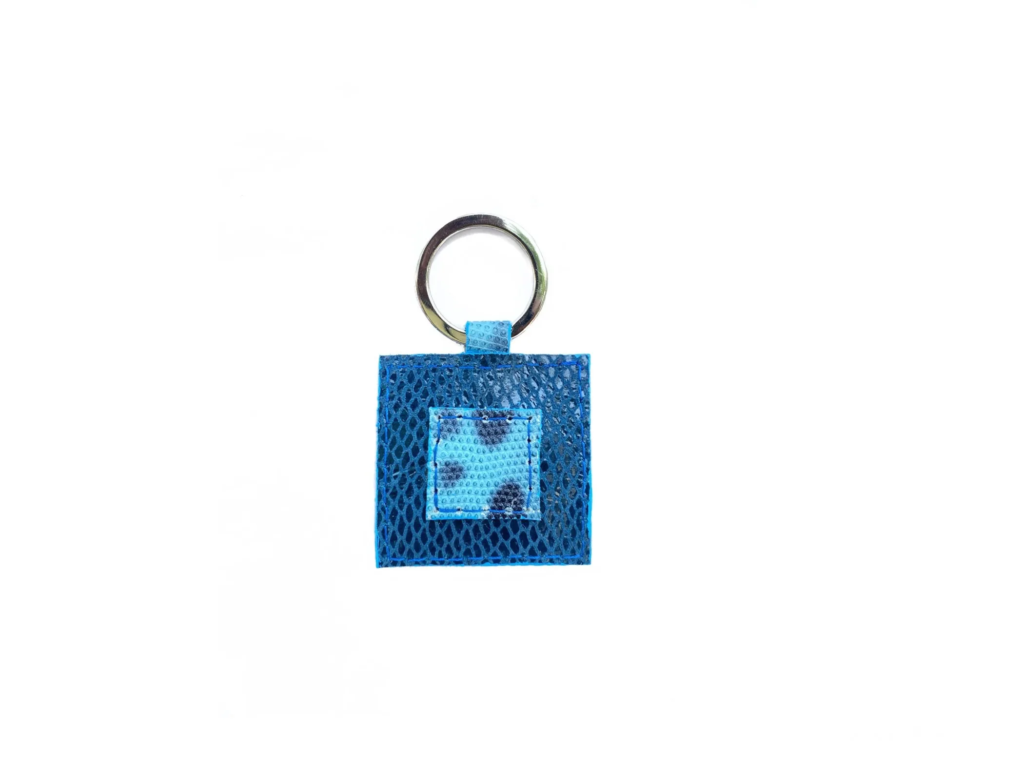 BLUE SQUARE KEY RINGS