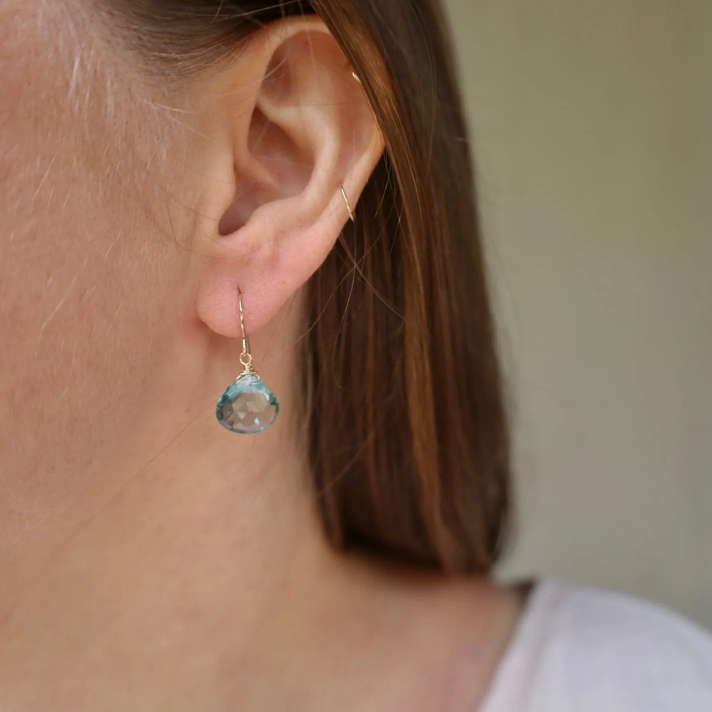 Blue Topaz Teardrop Earring