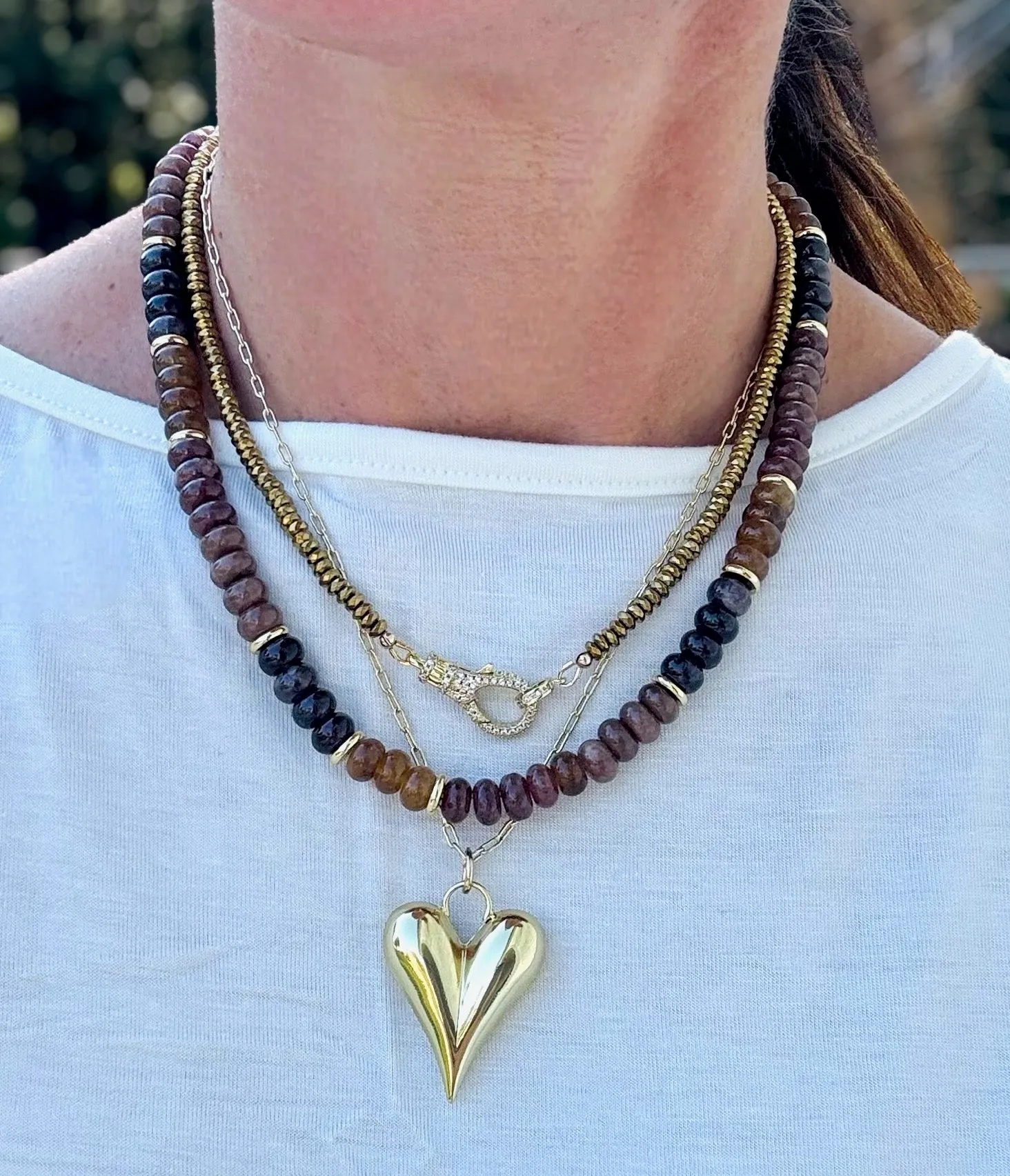 Brown Multi Jade Necklace