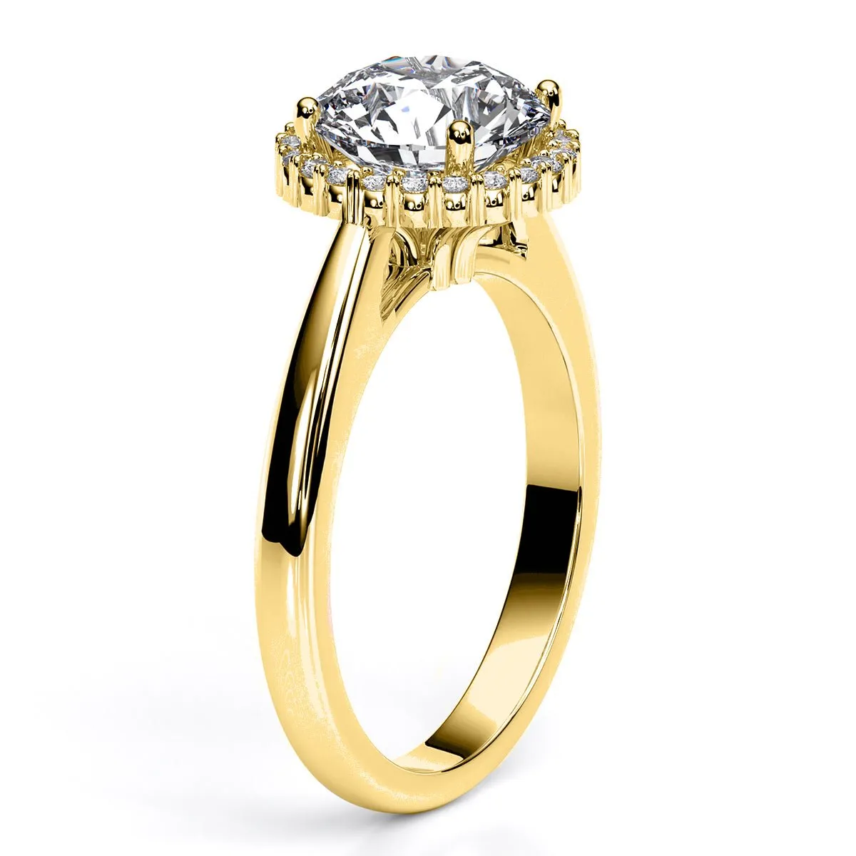 Callalily - Round Diamond Engagement Ring