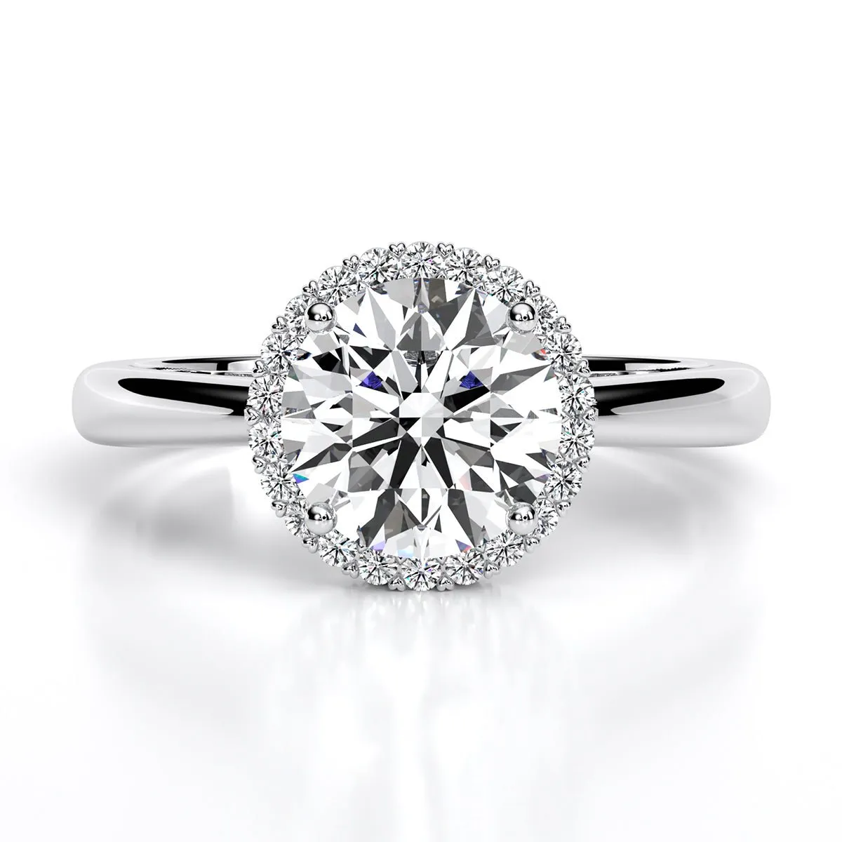 Callalily - Round Diamond Engagement Ring