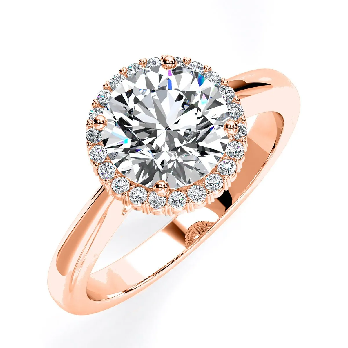 Callalily - Round Diamond Engagement Ring