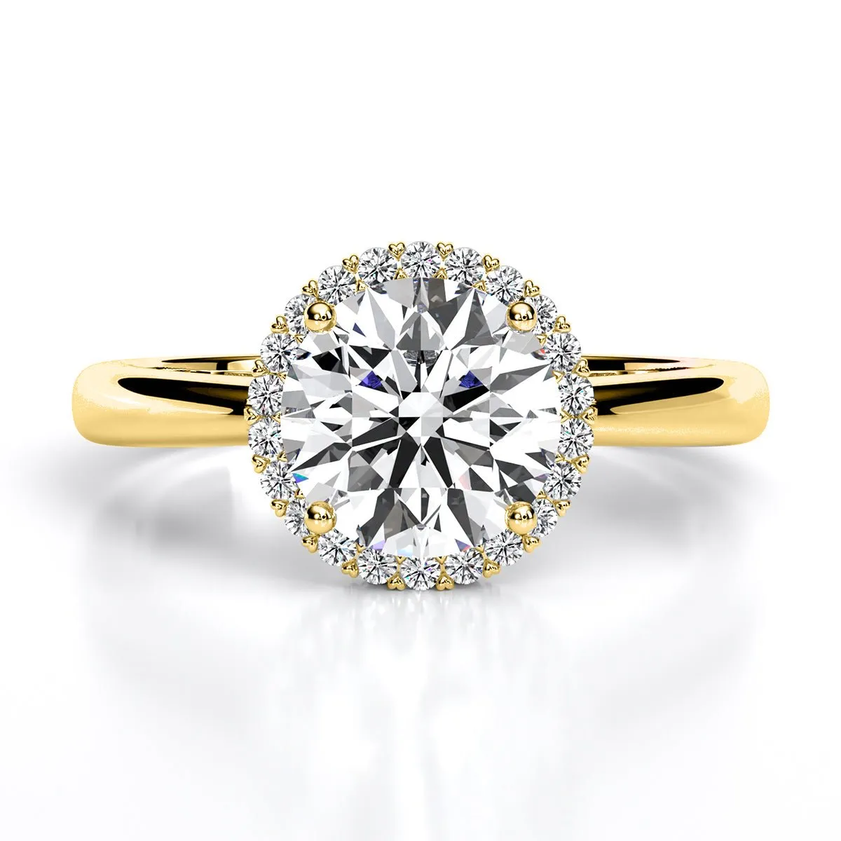 Callalily - Round Diamond Engagement Ring