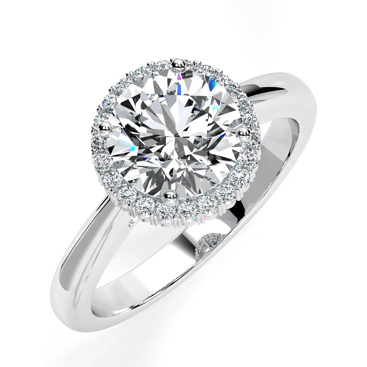 Callalily - Round Diamond Engagement Ring