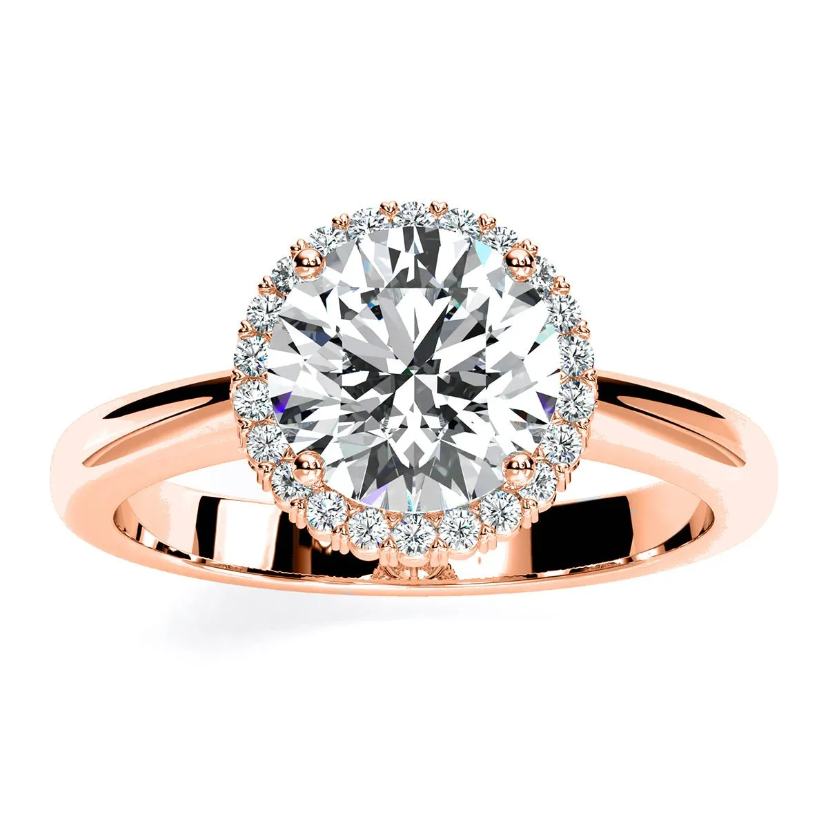 Callalily - Round Diamond Engagement Ring