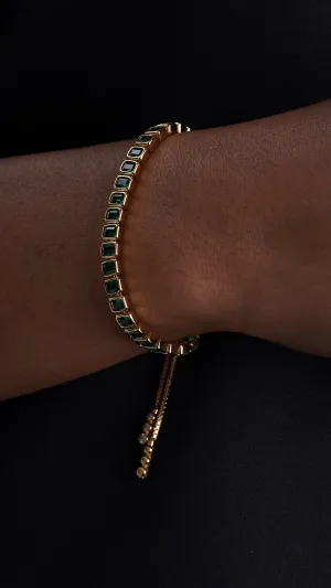 Cassidy Bracelet Emerald 18K Gold Vermeil