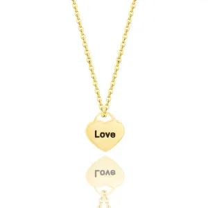 Charms Heart Lock Necklace Romantic Engraved Love