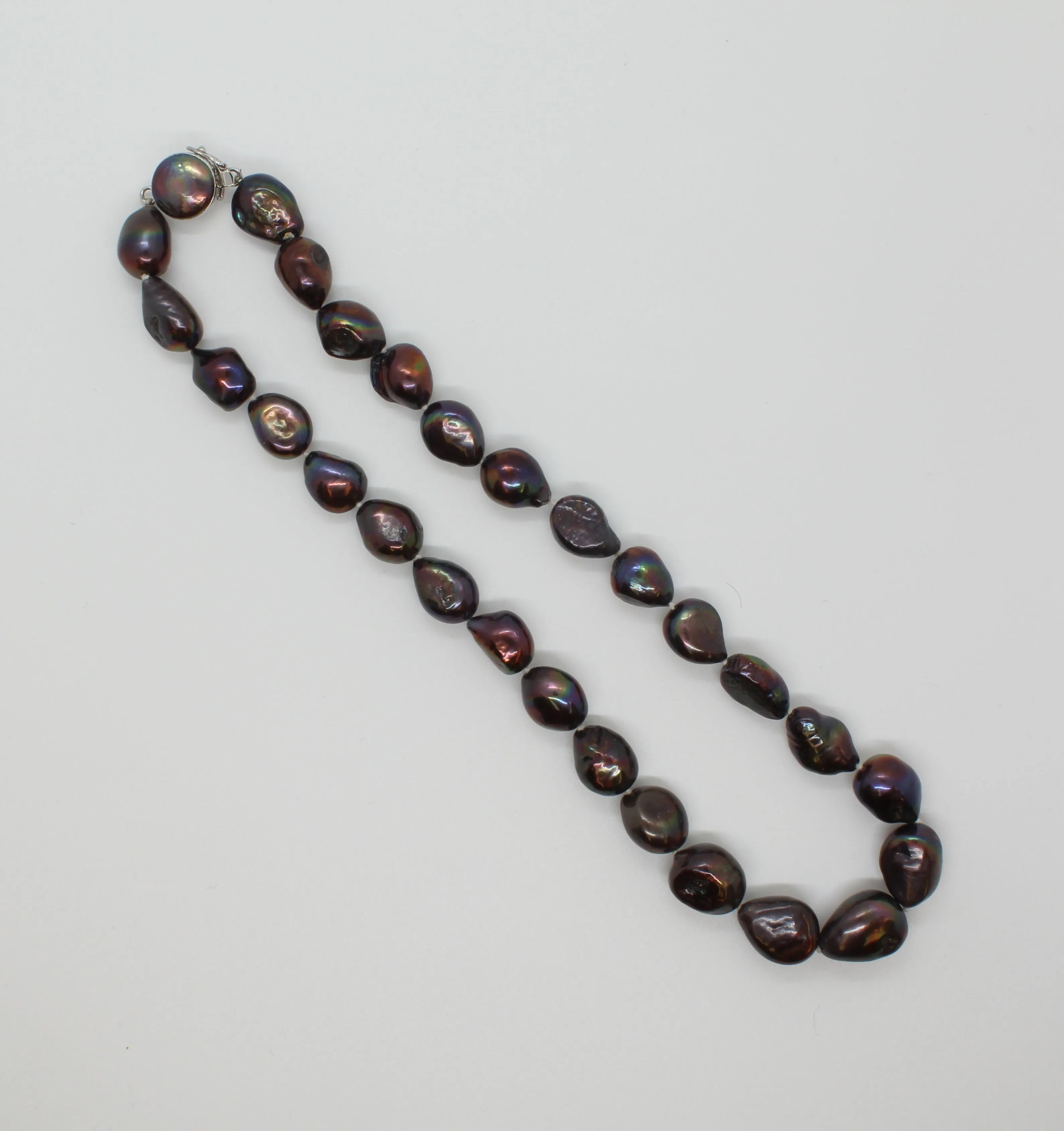 Chocolate Baroque Pearl Necklace