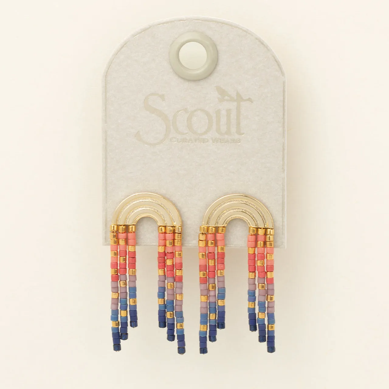 Chromacolor Miyuki Rainbow Fringe Earrings