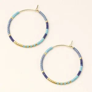 Chromacolor Miyuki Small Hoop - Cobalt Multi/Gold