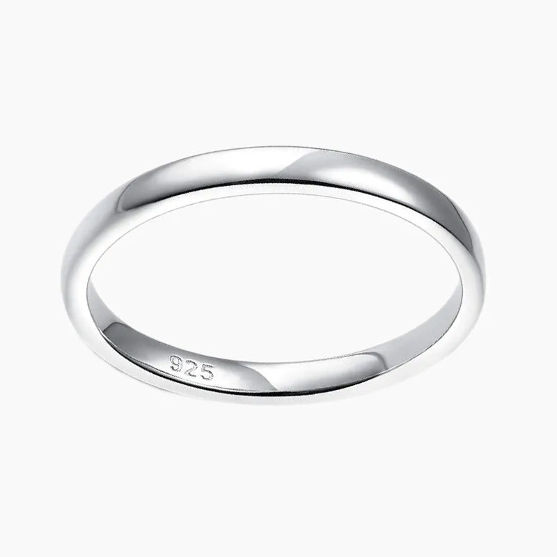 Classic 925 Sterling Silver High Polish Ring