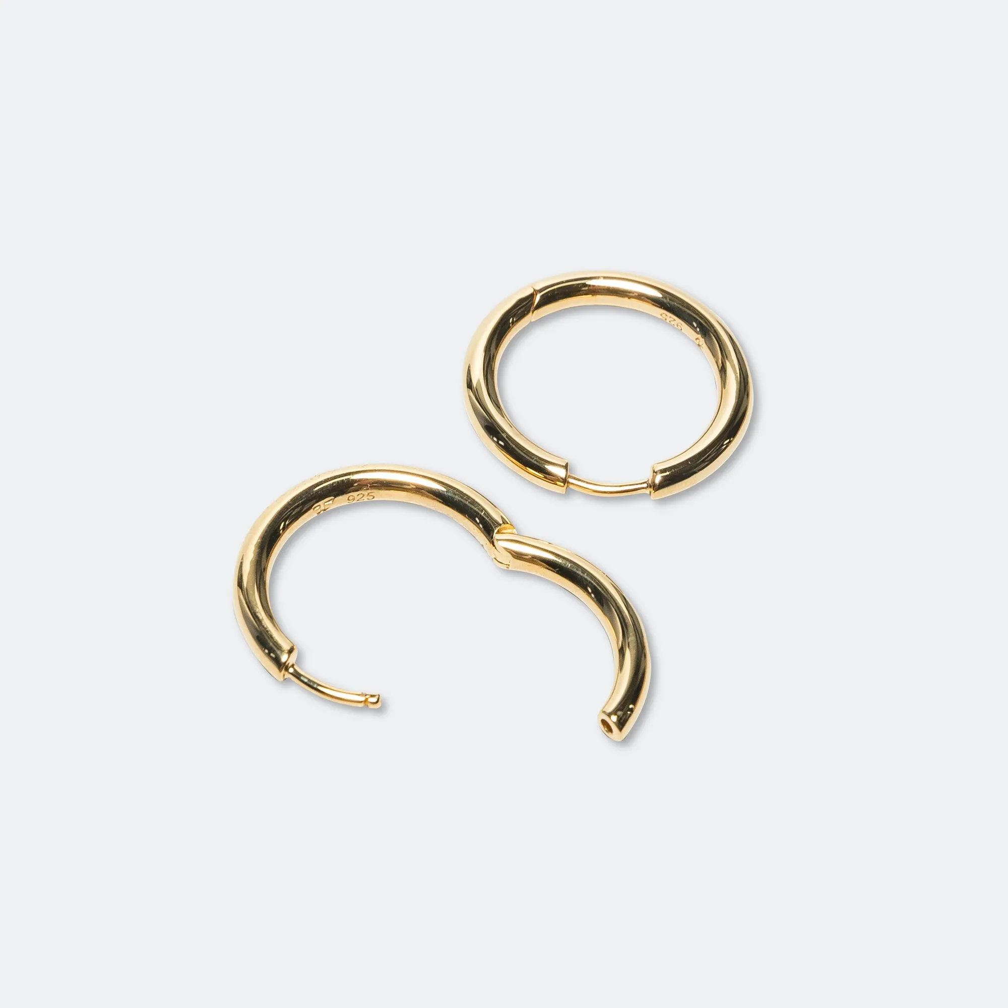 Classic Hoops Medium - 18K Gold/925 Silver