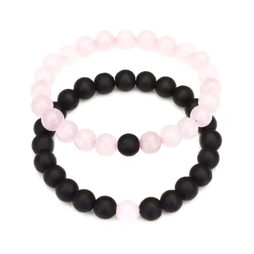 Classy Couples Bracelet Black/Rose