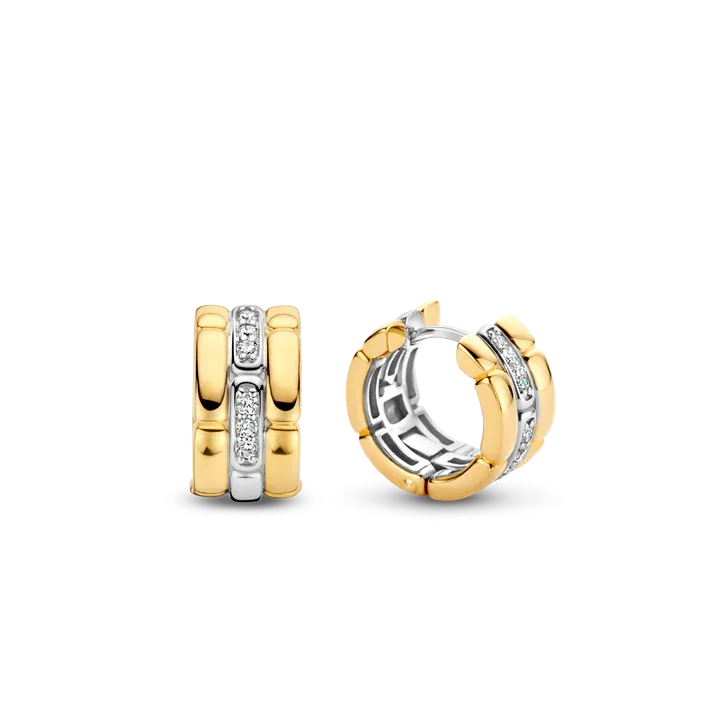 Cubic Zirconia Fancy Link Hoops