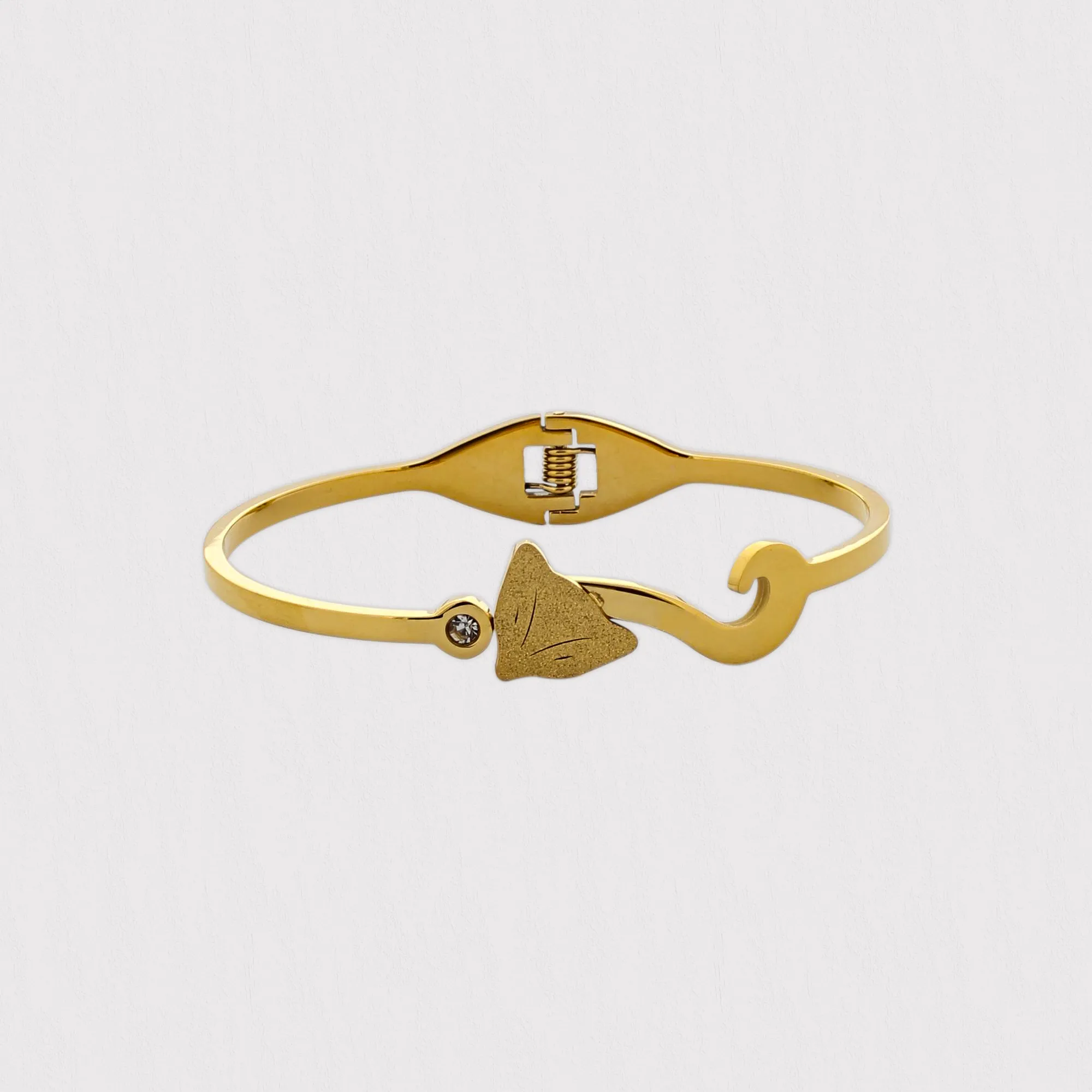 Customizable Unique Gold Arrow Bangle Bracelet KCBB 12