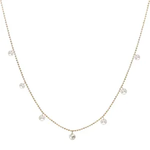 DAZZLING SEVEN DIAMOND NECKLACE, GOLD