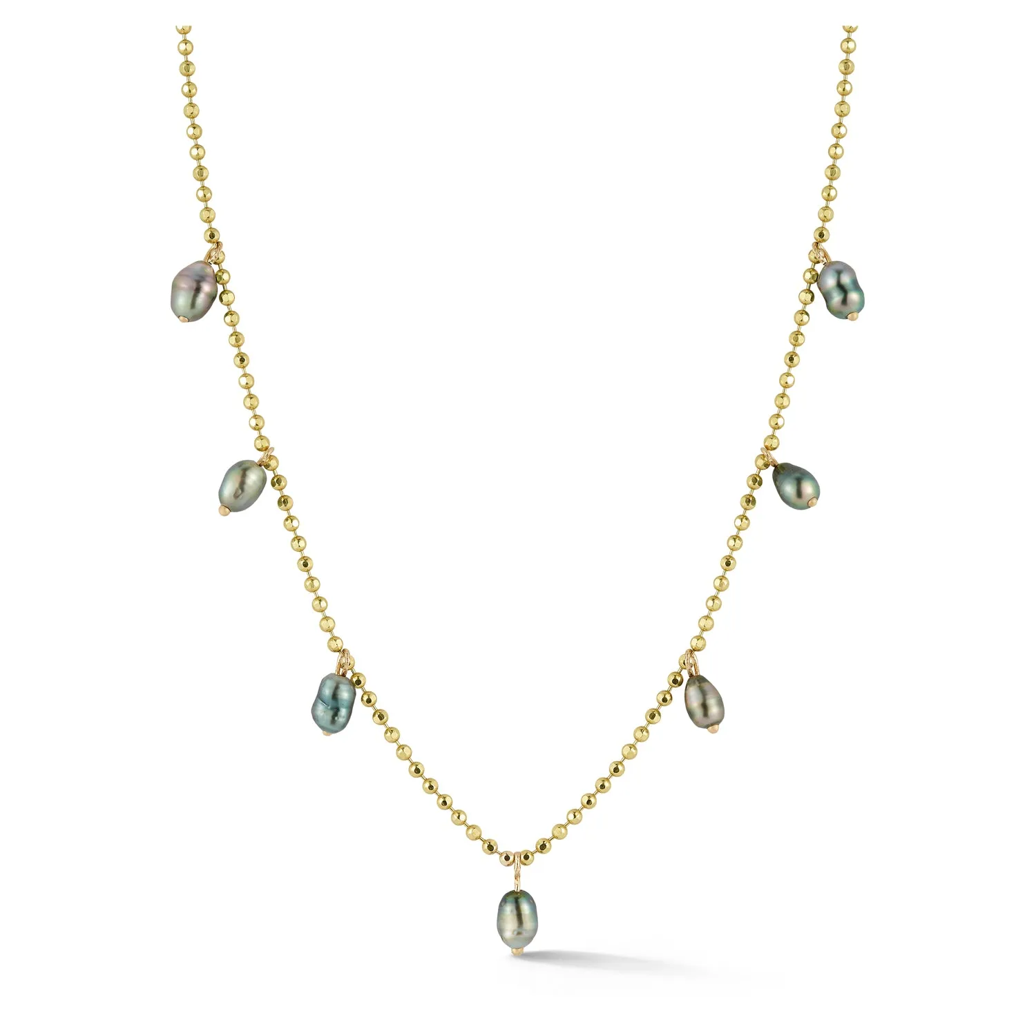 Dewy Tahitian pearl necklace