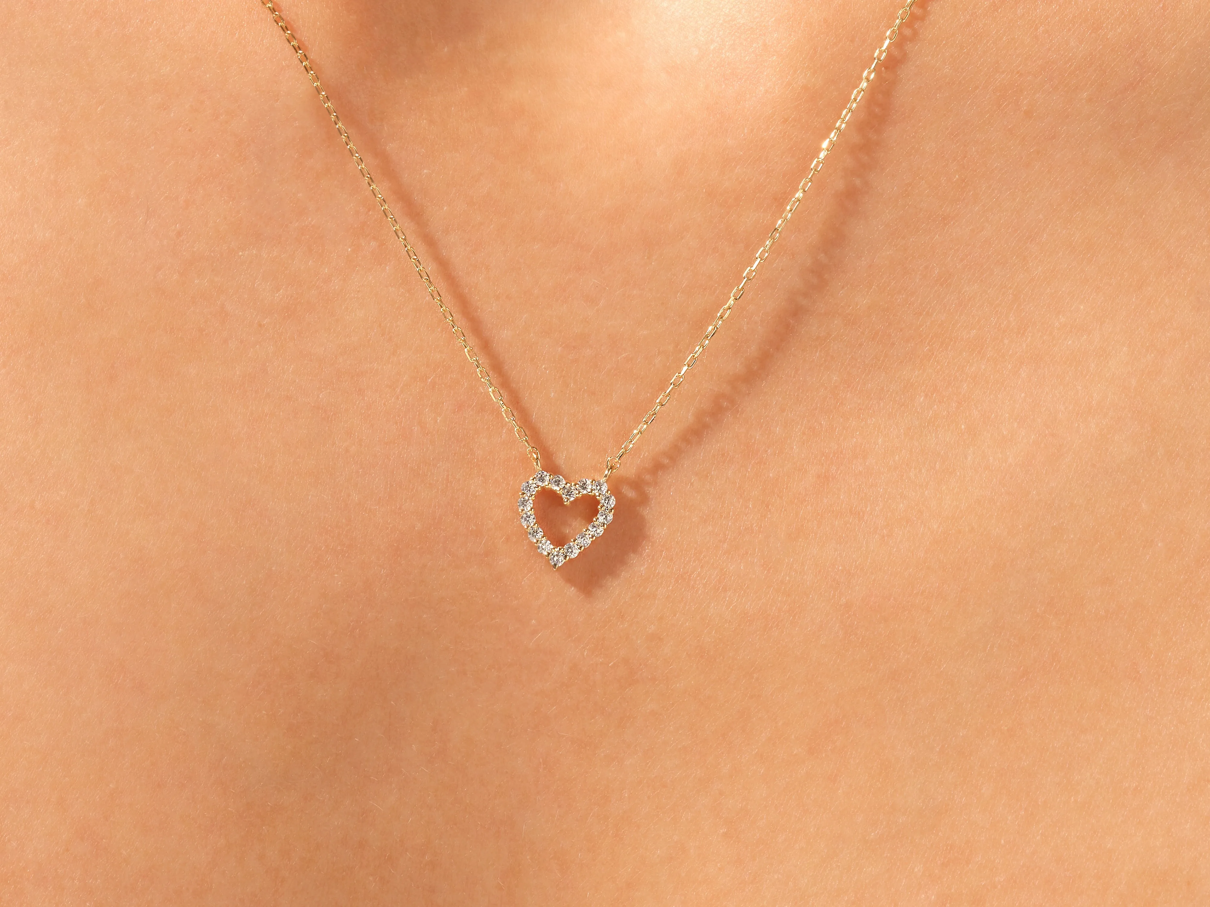 Diamond Heart Necklace (0.24 CT) in 14k Solid Gold