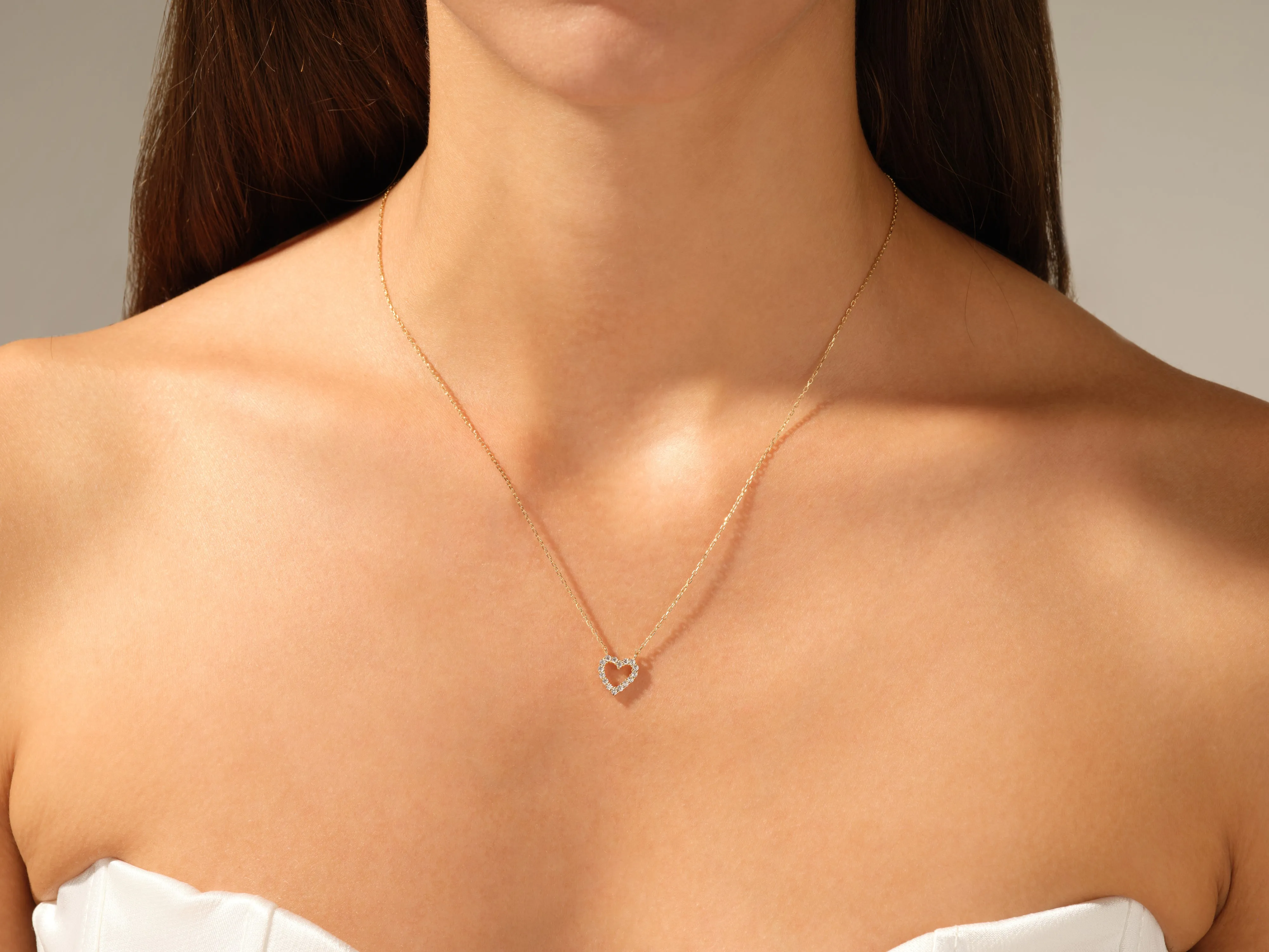 Diamond Heart Necklace (0.24 CT) in 14k Solid Gold