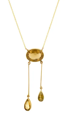 Edwardian Citrine Negligee Necklace