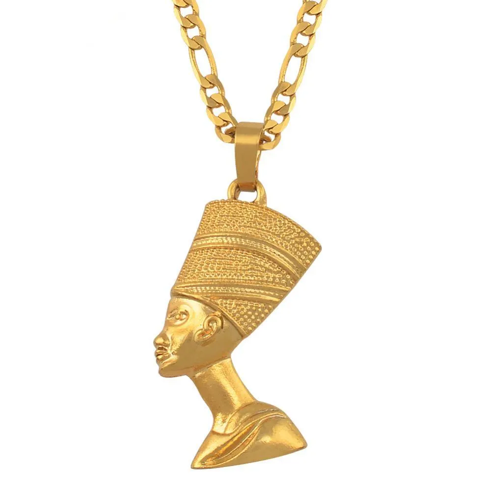 Egyptian Queen Pendant Men Necklace